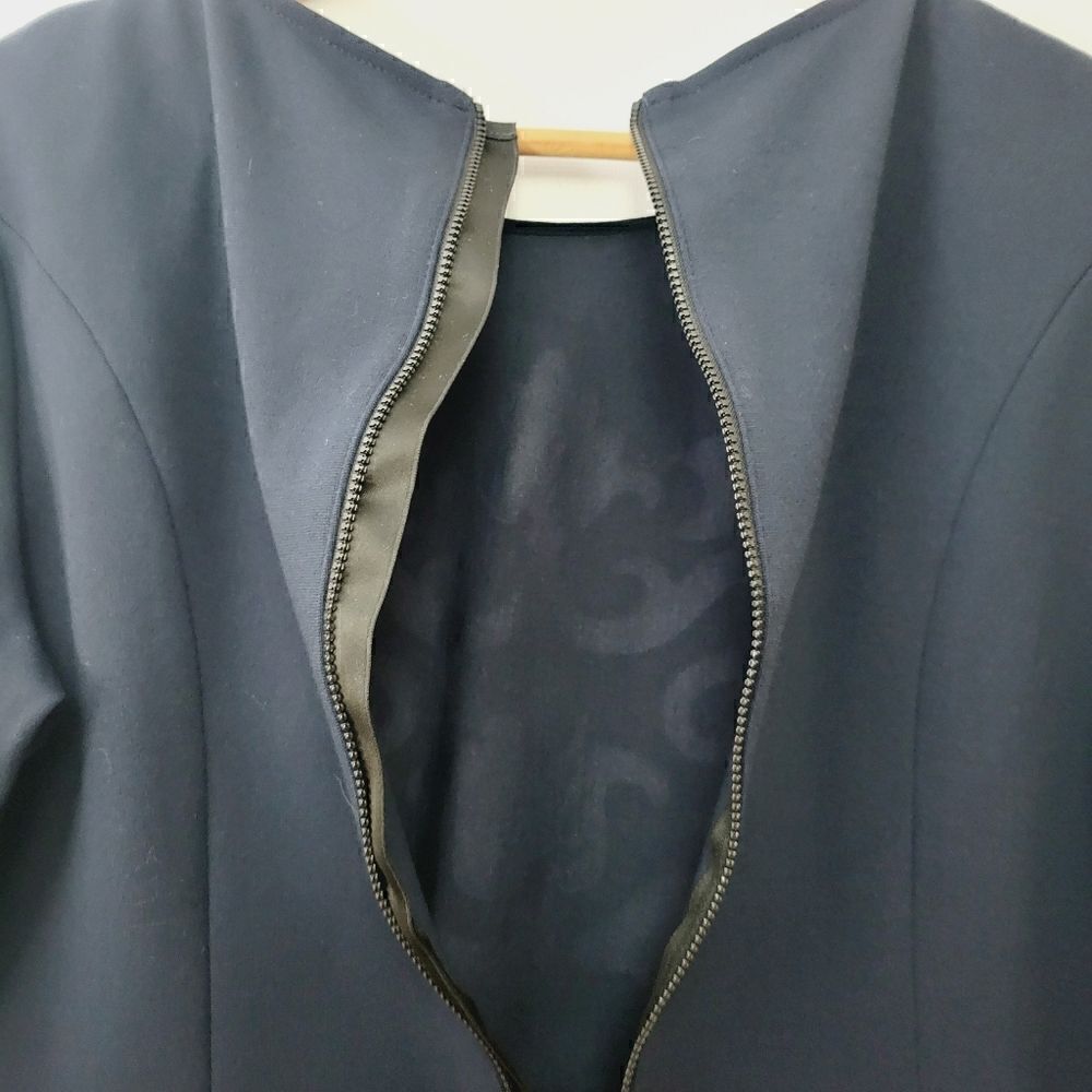 Luisa Serano Navy Fit and Flare 3/4 Sleeve Top - Picture 9 of 14